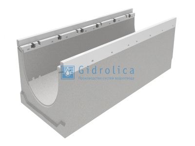 Лоток водоотводный бетонный коробчатый (СО-200мм), с оцинкованной насадкой, с уклоном 0,5% КUу 100.29,8 (20).42,5(35,5) - BGZ-V, № 26