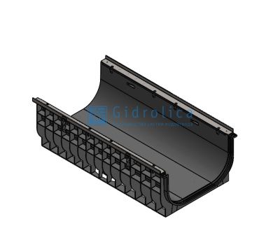 Лоток водоотводный Gidrolica Super ЛВ -50.55.33 - пластиковый, кл. Е600